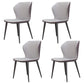 Contemporary Style Leather Dining Chairs Wingback Dining Armless Chair for Home Use Light Gray 4 Piece Set Black Clearhalo ' kitchen&dining_furn' 'Dining Chairs' 'Dining Tables & Seating' 'dining_chair' 'furn' 'furn_dining_chair' 'Furniture' 'furniture_dining_chair' 'Kitchen & Dining Furniture' 'kitchen' 3852785