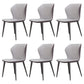 Contemporary Style Leather Dining Chairs Wingback Dining Armless Chair for Home Use Light Gray 6 Piece Set Black Clearhalo ' kitchen&dining_furn' 'Dining Chairs' 'Dining Tables & Seating' 'dining_chair' 'furn' 'furn_dining_chair' 'Furniture' 'furniture_dining_chair' 'Kitchen & Dining Furniture' 'kitchen' 3852787