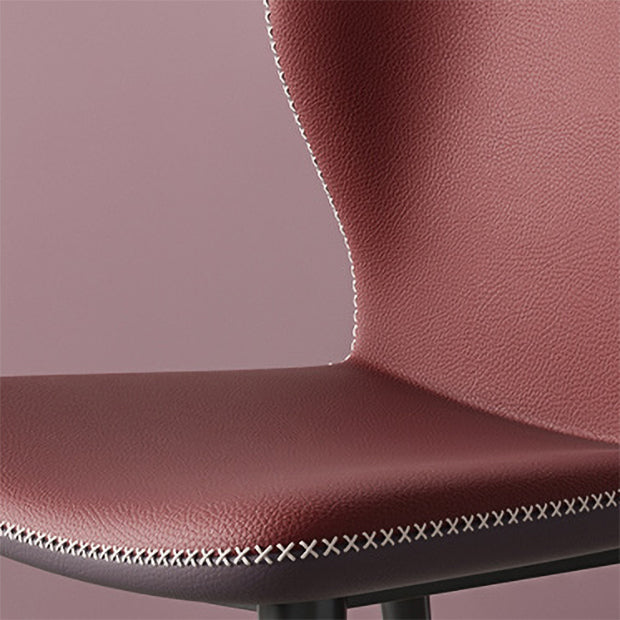 Contemporary Style Leather Dining Chairs Wingback Dining Armless Chair for Home Use Clearhalo ' kitchen&dining_furn' 'Dining Chairs' 'Dining Tables & Seating' 'dining_chair' 'furn' 'furn_dining_chair' 'Furniture' 'furniture_dining_chair' 'Kitchen & Dining Furniture' 'kitchen' 3852788