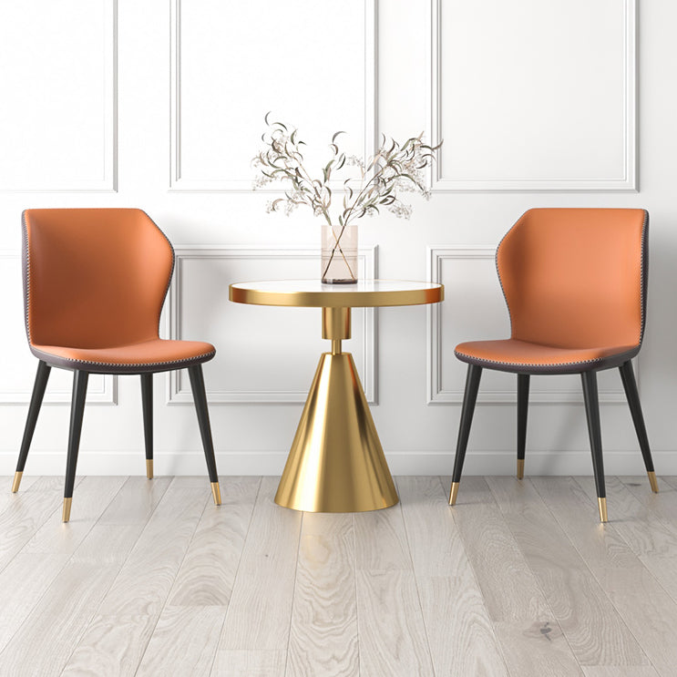 Contemporary Style Leather Dining Chairs Wingback Dining Armless Chair for Home Use Clearhalo ' kitchen&dining_furn' 'Dining Chairs' 'Dining Tables & Seating' 'dining_chair' 'furn' 'furn_dining_chair' 'Furniture' 'furniture_dining_chair' 'Kitchen & Dining Furniture' 'kitchen' 3852792