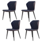 Contemporary Style Leather Dining Chairs Wingback Dining Armless Chair for Home Use Blue 4 Piece Set Black Clearhalo ' kitchen&dining_furn' 'Dining Chairs' 'Dining Tables & Seating' 'dining_chair' 'furn' 'furn_dining_chair' 'Furniture' 'furniture_dining_chair' 'Kitchen & Dining Furniture' 'kitchen' 3852796