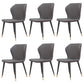 Contemporary Style Leather Dining Chairs Wingback Dining Armless Chair for Home Use Dark Gray 6 Piece Set Brass Gold Clearhalo ' kitchen&dining_furn' 'Dining Chairs' 'Dining Tables & Seating' 'dining_chair' 'furn' 'furn_dining_chair' 'Furniture' 'furniture_dining_chair' 'Kitchen & Dining Furniture' 'kitchen' 3852805