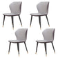 Contemporary Style Leather Dining Chairs Wingback Dining Armless Chair for Home Use Light Gray 4 Piece Set Brass Gold Clearhalo ' kitchen&dining_furn' 'Dining Chairs' 'Dining Tables & Seating' 'dining_chair' 'furn' 'furn_dining_chair' 'Furniture' 'furniture_dining_chair' 'Kitchen & Dining Furniture' 'kitchen' 3852807