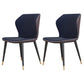 Contemporary Style Leather Dining Chairs Wingback Dining Armless Chair for Home Use Blue 2 Piece Set Brass Gold Clearhalo ' kitchen&dining_furn' 'Dining Chairs' 'Dining Tables & Seating' 'dining_chair' 'furn' 'furn_dining_chair' 'Furniture' 'furniture_dining_chair' 'Kitchen & Dining Furniture' 'kitchen' 3852812