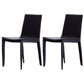 Contemporary Style Leather Dining Side Chair Solid Back Armless Side Chair Black 2 Piece Set Clearhalo ' kitchen&dining_furn' 'Dining Chairs' 'Dining Tables & Seating' 'dining_chair' 'furn' 'furn_dining_chair' 'Furniture' 'furniture_dining_chair' 'Kitchen & Dining Furniture' 'kitchen' 3852819