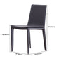 Contemporary Style Leather Dining Side Chair Solid Back Armless Side Chair Clearhalo ' kitchen&dining_furn' 'Dining Chairs' 'Dining Tables & Seating' 'dining_chair' 'furn' 'furn_dining_chair' 'Furniture' 'furniture_dining_chair' 'Kitchen & Dining Furniture' 'kitchen' 3852836