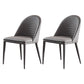 Contemporary Style Upholstered Armless Dining Chairs Solid Back Side Dining Chair Dark Gray 2 Piece Set Clearhalo ' kitchen&dining_furn' 'Dining Chairs' 'Dining Tables & Seating' 'dining_chair' 'furn' 'furn_dining_chair' 'Furniture' 'furniture_dining_chair' 'Kitchen & Dining Furniture' 'kitchen' 3852847