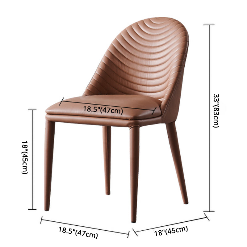 Contemporary Style Upholstered Armless Dining Chairs Solid Back Side Dining Chair Clearhalo ' kitchen&dining_furn' 'Dining Chairs' 'Dining Tables & Seating' 'dining_chair' 'furn' 'furn_dining_chair' 'Furniture' 'furniture_dining_chair' 'Kitchen & Dining Furniture' 'kitchen' 3852864