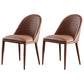Contemporary Style Upholstered Armless Dining Chairs Solid Back Side Dining Chair Coffee 2 Piece Set Clearhalo ' kitchen&dining_furn' 'Dining Chairs' 'Dining Tables & Seating' 'dining_chair' 'furn' 'furn_dining_chair' 'Furniture' 'furniture_dining_chair' 'Kitchen & Dining Furniture' 'kitchen' 3852865