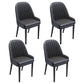 Nordic Style Metal Dining Chairs Home Cushioned Parsons Chair with Arm Textured Black 4 Piece Set Clearhalo ' kitchen&dining_furn' 'Dining Chairs' 'Dining Tables & Seating' 'dining_chair' 'furn' 'furn_dining_chair' 'Furniture' 'furniture_dining_chair' 'Kitchen & Dining Furniture' 'kitchen' 3852880