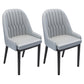 Nordic Style Metal Dining Chairs Home Cushioned Parsons Chair with Arm Light Gray 2 Piece Set Clearhalo ' kitchen&dining_furn' 'Dining Chairs' 'Dining Tables & Seating' 'dining_chair' 'furn' 'furn_dining_chair' 'Furniture' 'furniture_dining_chair' 'Kitchen & Dining Furniture' 'kitchen' 3852884