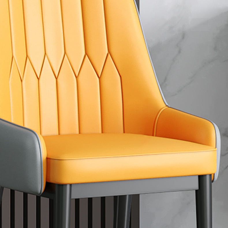 Nordic Style Metal Dining Chairs Home Cushioned Parsons Chair with Arm Clearhalo ' kitchen&dining_furn' 'Dining Chairs' 'Dining Tables & Seating' 'dining_chair' 'furn' 'furn_dining_chair' 'Furniture' 'furniture_dining_chair' 'Kitchen & Dining Furniture' 'kitchen' 3852885