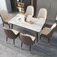 Nordic Style Metal Dining Chairs Home Cushioned Parsons Chair with Arm Clearhalo ' kitchen&dining_furn' 'Dining Chairs' 'Dining Tables & Seating' 'dining_chair' 'furn' 'furn_dining_chair' 'Furniture' 'furniture_dining_chair' 'Kitchen & Dining Furniture' 'kitchen' 3852897