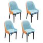Nordic Style Metal Dining Chairs Home Cushioned Parsons Chair with Arm Blue-Orange 4 Piece Set Clearhalo ' kitchen&dining_furn' 'Dining Chairs' 'Dining Tables & Seating' 'dining_chair' 'furn' 'furn_dining_chair' 'Furniture' 'furniture_dining_chair' 'Kitchen & Dining Furniture' 'kitchen' 3852898
