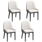 Nordic Style Metal Dining Chairs Home Cushioned Parsons Chair with Arm Gray-White 4 Piece Set Clearhalo ' kitchen&dining_furn' 'Dining Chairs' 'Dining Tables & Seating' 'dining_chair' 'furn' 'furn_dining_chair' 'Furniture' 'furniture_dining_chair' 'Kitchen & Dining Furniture' 'kitchen' 3852903