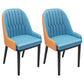 Nordic Style Metal Dining Chairs Home Cushioned Parsons Chair with Arm Royal Blue 2 Piece Set Clearhalo ' kitchen&dining_furn' 'Dining Chairs' 'Dining Tables & Seating' 'dining_chair' 'furn' 'furn_dining_chair' 'Furniture' 'furniture_dining_chair' 'Kitchen & Dining Furniture' 'kitchen' 3852908