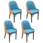 Nordic Style Metal Dining Chairs Home Cushioned Parsons Chair with Arm Royal Blue 4 Piece Set Clearhalo ' kitchen&dining_furn' 'Dining Chairs' 'Dining Tables & Seating' 'dining_chair' 'furn' 'furn_dining_chair' 'Furniture' 'furniture_dining_chair' 'Kitchen & Dining Furniture' 'kitchen' 3852909