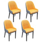Nordic Style Metal Dining Chairs Home Cushioned Parsons Chair with Arm Yellow-Gray 4 Piece Set Clearhalo ' kitchen&dining_furn' 'Dining Chairs' 'Dining Tables & Seating' 'dining_chair' 'furn' 'furn_dining_chair' 'Furniture' 'furniture_dining_chair' 'Kitchen & Dining Furniture' 'kitchen' 3852912