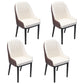 Nordic Style Metal Dining Chairs Home Cushioned Parsons Chair with Arm Textured White 4 Piece Set Clearhalo ' kitchen&dining_furn' 'Dining Chairs' 'Dining Tables & Seating' 'dining_chair' 'furn' 'furn_dining_chair' 'Furniture' 'furniture_dining_chair' 'Kitchen & Dining Furniture' 'kitchen' 3852915