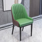 Nordic Style Metal Dining Chairs Home Cushioned Parsons Chair with Arm Blackish Green 1 Piece Clearhalo ' kitchen&dining_furn' 'Dining Chairs' 'Dining Tables & Seating' 'dining_chair' 'furn' 'furn_dining_chair' 'Furniture' 'furniture_dining_chair' 'Kitchen & Dining Furniture' 'kitchen' 3852919