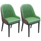 Nordic Style Metal Dining Chairs Home Cushioned Parsons Chair with Arm Blackish Green 2 Piece Set Clearhalo ' kitchen&dining_furn' 'Dining Chairs' 'Dining Tables & Seating' 'dining_chair' 'furn' 'furn_dining_chair' 'Furniture' 'furniture_dining_chair' 'Kitchen & Dining Furniture' 'kitchen' 3852920