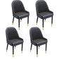 Nordic Style Metal Dining Chairs Home Cushioned Parsons Chair with Arm Black 4 Piece Set Clearhalo ' kitchen&dining_furn' 'Dining Chairs' 'Dining Tables & Seating' 'dining_chair' 'furn' 'furn_dining_chair' 'Furniture' 'furniture_dining_chair' 'Kitchen & Dining Furniture' 'kitchen' 3852927