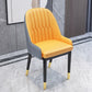 Nordic Style Metal Dining Chairs Home Cushioned Parsons Chair with Arm Yellow 1 Piece Clearhalo ' kitchen&dining_furn' 'Dining Chairs' 'Dining Tables & Seating' 'dining_chair' 'furn' 'furn_dining_chair' 'Furniture' 'furniture_dining_chair' 'Kitchen & Dining Furniture' 'kitchen' 3852934