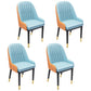 Nordic Style Metal Dining Chairs Home Cushioned Parsons Chair with Arm Light Blue 4 Piece Set Clearhalo ' kitchen&dining_furn' 'Dining Chairs' 'Dining Tables & Seating' 'dining_chair' 'furn' 'furn_dining_chair' 'Furniture' 'furniture_dining_chair' 'Kitchen & Dining Furniture' 'kitchen' 3852942