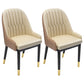 Nordic Style Metal Dining Chairs Home Cushioned Parsons Chair with Arm Beige-Coffee 2 Piece Set Clearhalo ' kitchen&dining_furn' 'Dining Chairs' 'Dining Tables & Seating' 'dining_chair' 'furn' 'furn_dining_chair' 'Furniture' 'furniture_dining_chair' 'Kitchen & Dining Furniture' 'kitchen' 3852959
