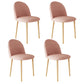 Home Contemporary Side Chair Parsons Back Metal Dining Room Chair for Home Use Pink 4 Piece Set Natural Wood Clearhalo ' kitchen&dining_furn' 'Dining Chairs' 'Dining Tables & Seating' 'dining_chair' 'furn' 'furn_dining_chair' 'Furniture' 'furniture_dining_chair' 'Kitchen & Dining Furniture' 'kitchen' 3852970