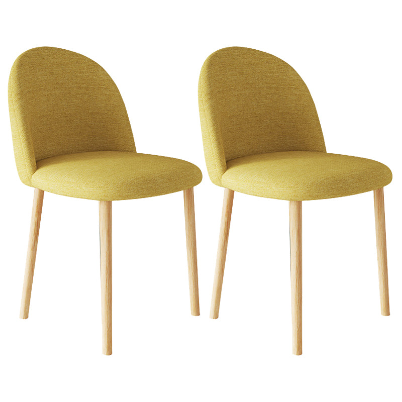 Home Contemporary Side Chair Parsons Back Metal Dining Room Chair for Home Use Yellow 2 Piece Set Natural Wood Clearhalo ' kitchen&dining_furn' 'Dining Chairs' 'Dining Tables & Seating' 'dining_chair' 'furn' 'furn_dining_chair' 'Furniture' 'furniture_dining_chair' 'Kitchen & Dining Furniture' 'kitchen' 3852974