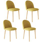 Home Contemporary Side Chair Parsons Back Metal Dining Room Chair for Home Use Yellow 4 Piece Set Natural Wood Clearhalo ' kitchen&dining_furn' 'Dining Chairs' 'Dining Tables & Seating' 'dining_chair' 'furn' 'furn_dining_chair' 'Furniture' 'furniture_dining_chair' 'Kitchen & Dining Furniture' 'kitchen' 3852975