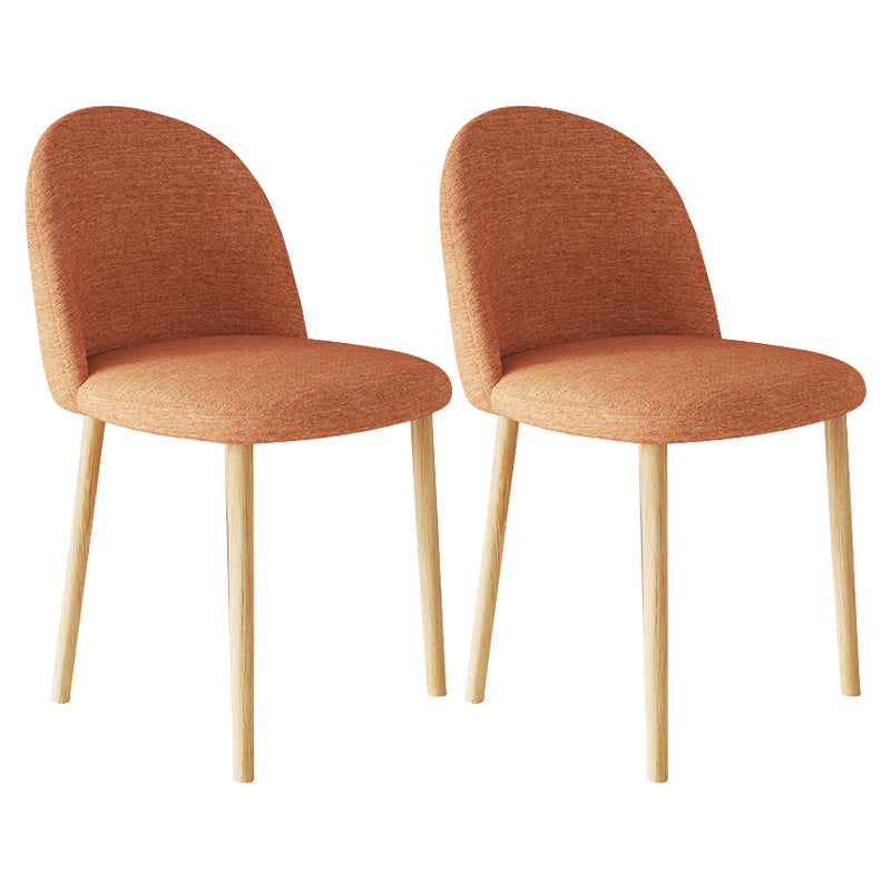 Home Contemporary Side Chair Parsons Back Metal Dining Room Chair for Home Use Orange 2 Piece Set Natural Wood Clearhalo ' kitchen&dining_furn' 'Dining Chairs' 'Dining Tables & Seating' 'dining_chair' 'furn' 'furn_dining_chair' 'Furniture' 'furniture_dining_chair' 'Kitchen & Dining Furniture' 'kitchen' 3852996