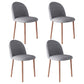 Home Contemporary Side Chair Parsons Back Metal Dining Room Chair for Home Use Grey 4 Piece Set Walnut Clearhalo ' kitchen&dining_furn' 'Dining Chairs' 'Dining Tables & Seating' 'dining_chair' 'furn' 'furn_dining_chair' 'Furniture' 'furniture_dining_chair' 'Kitchen & Dining Furniture' 'kitchen' 3853000