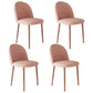 Home Contemporary Side Chair Parsons Back Metal Dining Room Chair for Home Use Pink 4 Piece Set Walnut Clearhalo ' kitchen&dining_furn' 'Dining Chairs' 'Dining Tables & Seating' 'dining_chair' 'furn' 'furn_dining_chair' 'Furniture' 'furniture_dining_chair' 'Kitchen & Dining Furniture' 'kitchen' 3853003