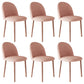 Home Contemporary Side Chair Parsons Back Metal Dining Room Chair for Home Use Pink 6 Piece Set Walnut Clearhalo ' kitchen&dining_furn' 'Dining Chairs' 'Dining Tables & Seating' 'dining_chair' 'furn' 'furn_dining_chair' 'Furniture' 'furniture_dining_chair' 'Kitchen & Dining Furniture' 'kitchen' 3853004