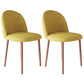 Home Contemporary Side Chair Parsons Back Metal Dining Room Chair for Home Use Yellow 2 Piece Set Walnut Clearhalo ' kitchen&dining_furn' 'Dining Chairs' 'Dining Tables & Seating' 'dining_chair' 'furn' 'furn_dining_chair' 'Furniture' 'furniture_dining_chair' 'Kitchen & Dining Furniture' 'kitchen' 3853005