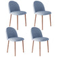 Home Contemporary Side Chair Parsons Back Metal Dining Room Chair for Home Use Blue 4 Piece Set Walnut Clearhalo ' kitchen&dining_furn' 'Dining Chairs' 'Dining Tables & Seating' 'dining_chair' 'furn' 'furn_dining_chair' 'Furniture' 'furniture_dining_chair' 'Kitchen & Dining Furniture' 'kitchen' 3853009