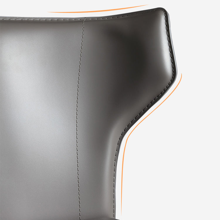 Saddle Leather Designer Style Home Side Chair Matte Finish Wingback Dining Chair Clearhalo ' kitchen&dining_furn' 'Dining Chairs' 'Dining Tables & Seating' 'dining_chair' 'furn' 'furn_dining_chair' 'Furniture' 'furniture_dining_chair' 'Kitchen & Dining Furniture' 'kitchen' 3853038