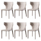 Saddle Leather Designer Style Home Side Chair Matte Finish Wingback Dining Chair Light Khaki 6 Piece Set Clearhalo ' kitchen&dining_furn' 'Dining Chairs' 'Dining Tables & Seating' 'dining_chair' 'furn' 'furn_dining_chair' 'Furniture' 'furniture_dining_chair' 'Kitchen & Dining Furniture' 'kitchen' 3853042