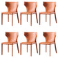 Saddle Leather Designer Style Home Side Chair Matte Finish Wingback Dining Chair Orange 6 Piece Set Clearhalo ' kitchen&dining_furn' 'Dining Chairs' 'Dining Tables & Seating' 'dining_chair' 'furn' 'furn_dining_chair' 'Furniture' 'furniture_dining_chair' 'Kitchen & Dining Furniture' 'kitchen' 3853047