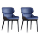 Contemporary Metal Dining Room Chairs Upholstered Linen Fabric Dining Chair for Indoor Use Blue 2 Piece Set Clearhalo ' kitchen&dining_furn' 'Dining Chairs' 'Dining Tables & Seating' 'dining_chair' 'furn' 'furn_dining_chair' 'Furniture' 'furniture_dining_chair' 'Kitchen & Dining Furniture' 'kitchen' 3853049