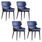 Contemporary Metal Dining Room Chairs Upholstered Linen Fabric Dining Chair for Indoor Use Blue 4 Piece Set Clearhalo ' kitchen&dining_furn' 'Dining Chairs' 'Dining Tables & Seating' 'dining_chair' 'furn' 'furn_dining_chair' 'Furniture' 'furniture_dining_chair' 'Kitchen & Dining Furniture' 'kitchen' 3853051