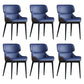 Contemporary Metal Dining Room Chairs Upholstered Linen Fabric Dining Chair for Indoor Use Blue 6 Piece Set Clearhalo ' kitchen&dining_furn' 'Dining Chairs' 'Dining Tables & Seating' 'dining_chair' 'furn' 'furn_dining_chair' 'Furniture' 'furniture_dining_chair' 'Kitchen & Dining Furniture' 'kitchen' 3853052