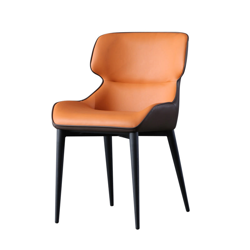 Contemporary Metal Dining Room Chairs Upholstered Linen Fabric Dining Chair for Indoor Use Clearhalo ' kitchen&dining_furn' 'Dining Chairs' 'Dining Tables & Seating' 'dining_chair' 'furn' 'furn_dining_chair' 'Furniture' 'furniture_dining_chair' 'Kitchen & Dining Furniture' 'kitchen' 3853056