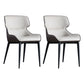 Contemporary Metal Dining Room Chairs Upholstered Linen Fabric Dining Chair for Indoor Use Cream Gray 2 Piece Set Clearhalo ' kitchen&dining_furn' 'Dining Chairs' 'Dining Tables & Seating' 'dining_chair' 'furn' 'furn_dining_chair' 'Furniture' 'furniture_dining_chair' 'Kitchen & Dining Furniture' 'kitchen' 3853061