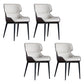 Contemporary Metal Dining Room Chairs Upholstered Linen Fabric Dining Chair for Indoor Use Cream Gray 4 Piece Set Clearhalo ' kitchen&dining_furn' 'Dining Chairs' 'Dining Tables & Seating' 'dining_chair' 'furn' 'furn_dining_chair' 'Furniture' 'furniture_dining_chair' 'Kitchen & Dining Furniture' 'kitchen' 3853062