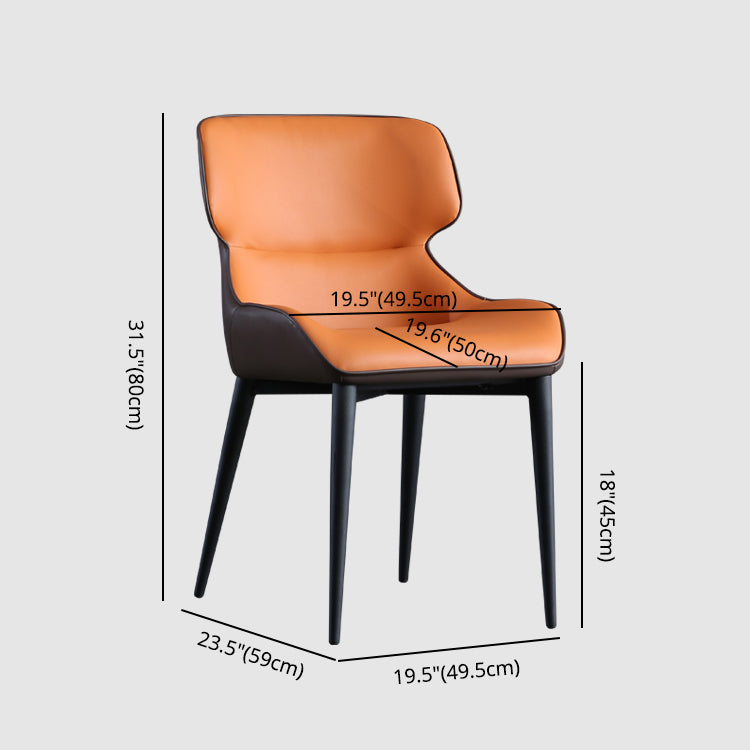 Contemporary Metal Dining Room Chairs Upholstered Linen Fabric Dining Chair for Indoor Use Clearhalo ' kitchen&dining_furn' 'Dining Chairs' 'Dining Tables & Seating' 'dining_chair' 'furn' 'furn_dining_chair' 'Furniture' 'furniture_dining_chair' 'Kitchen & Dining Furniture' 'kitchen' 3853067