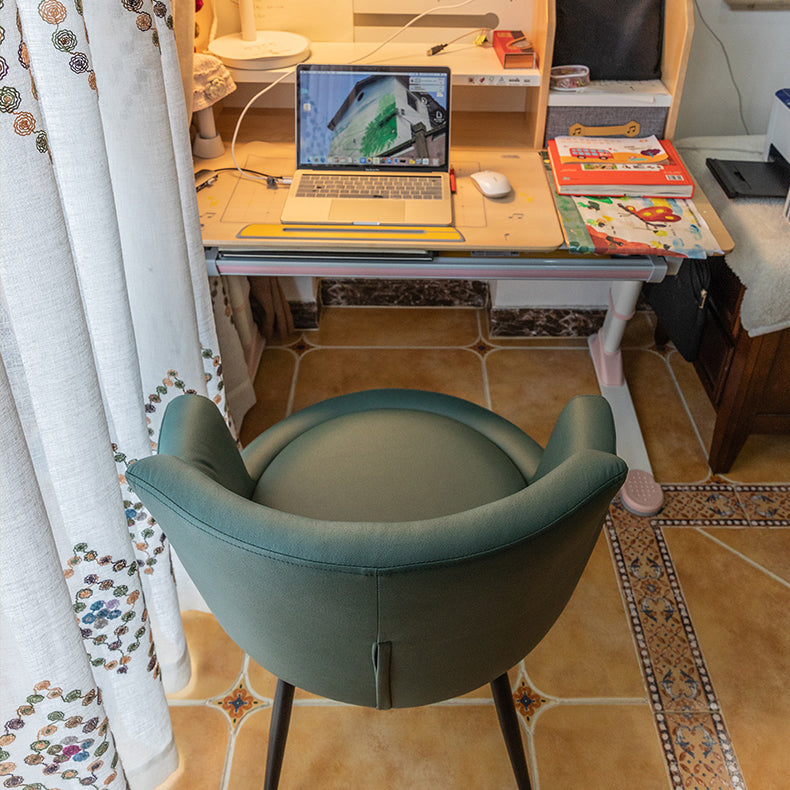 Contemporary Metal Dining Room Chair Upholstered Arm Single Dining Chair Clearhalo ' kitchen&dining_furn' 'Dining Chairs' 'Dining Tables & Seating' 'dining_chair' 'furn' 'furn_dining_chair' 'Furniture' 'furniture_dining_chair' 'Kitchen & Dining Furniture' 'kitchen' 3853088