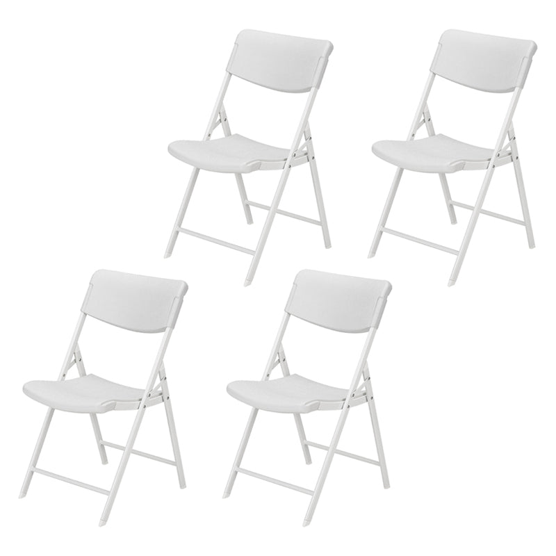 Contemporary Metal Dining Chair Home Armless Open Back Dining Side Chair White 4 Piece Set Clearhalo ' kitchen&dining_furn' 'Dining Chairs' 'Dining Tables & Seating' 'dining_chair' 'furn' 'furn_dining_chair' 'Furniture' 'furniture_dining_chair' 'Kitchen & Dining Furniture' 'kitchen' 3853098